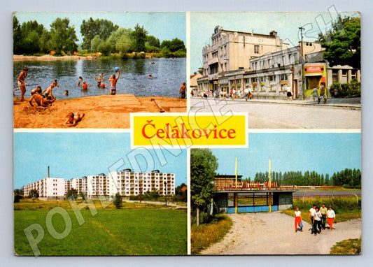 Pohlednice Čelákovice koláž ČSR (P2663)
