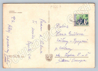 Pohlednice Liberec Gottwaldovo náměstí historická PP (P2667)