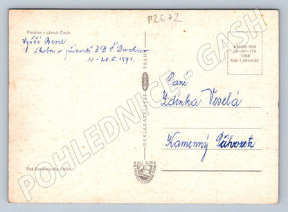 Pohlednice Jihočeský kraj koláž 1971 (P2672)