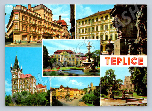 Pohlednice Teplice historická koláž (P2674)