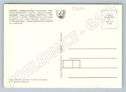 Pohlednice Jižní Čechy stopou Jana Žižky koláž (P2676)