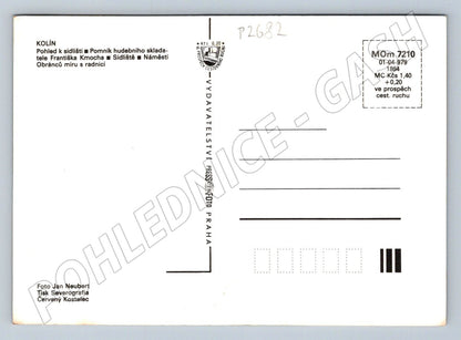 Pohlednice Kolín koláž sídliště a náměstí (P2682)