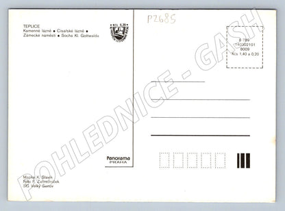 Pohlednice Teplice koláž a mapka (P2685)