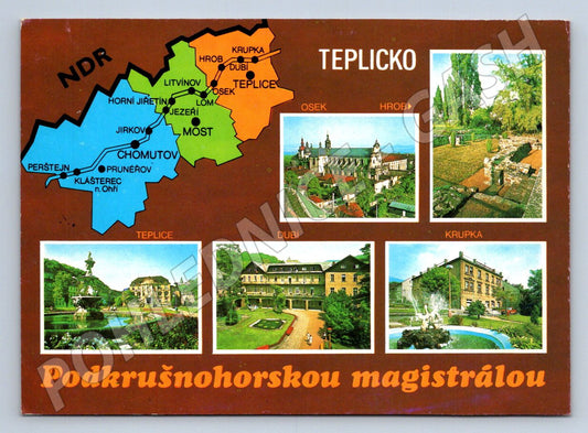 Pohlednice Teplicko Podkrušnohorská magistrála koláž (P2686)