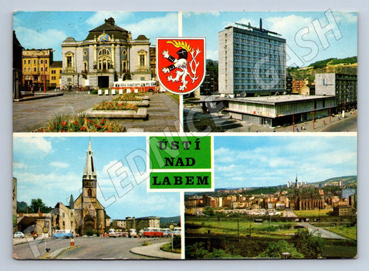 Pohlednice Ústí nad Labem koláž 1973 (P2692)