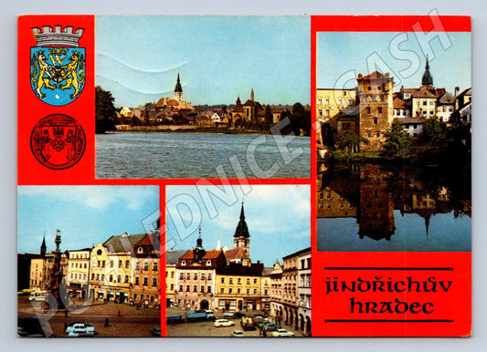 Pohlednice Jindřichův Hradec koláž PP retro (P2694)
