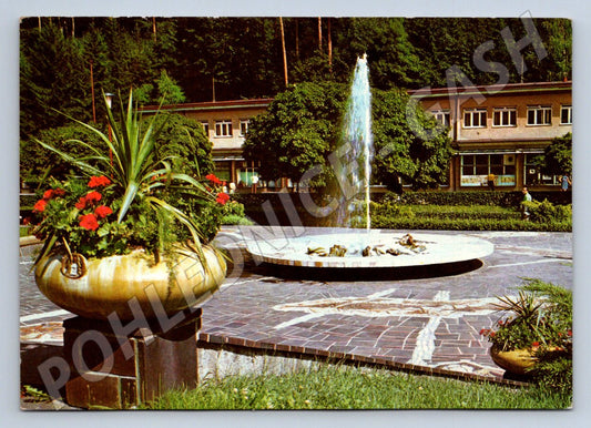 Pohlednice Luhačovice Bruselská fontána 1971 (P2702)