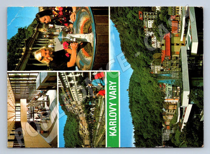 Pohlednice Karlovy Vary koláž Československo PP (P2706)