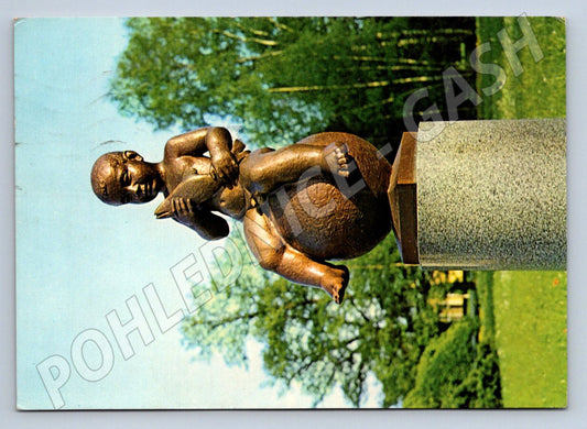 Pohlednice Františkovy Lázně socha Františka 1972 (P2709)