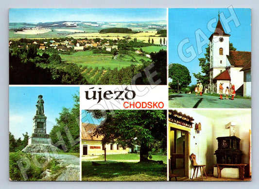 Pohlednice Újezd Chodsko koláž (P2712)