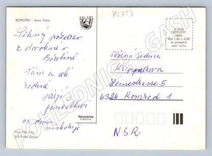 Pohlednice Borotín historická koláž PP (P2713)