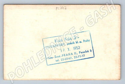 Stará fotografie Praha svatební pár 1953 (P2747)