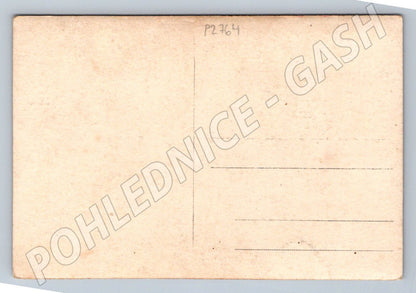 Pohlednice portrét mladého muže s květinou (P2764)