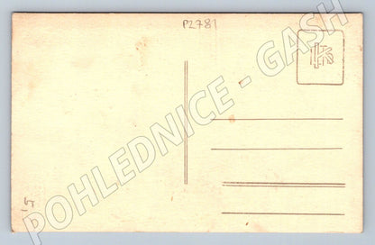 Pohlednice USA chlapec v kabátě ateliér Aldens (P2781)