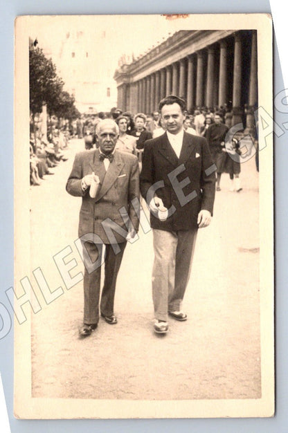 Stará fotografie Karlovy Vary dva muži 1947 (P2855)