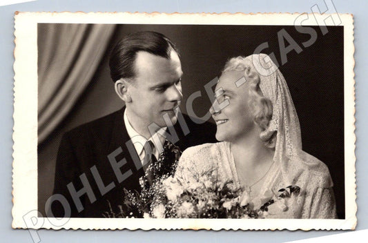 Stará fotografie svatební pár (P2874)