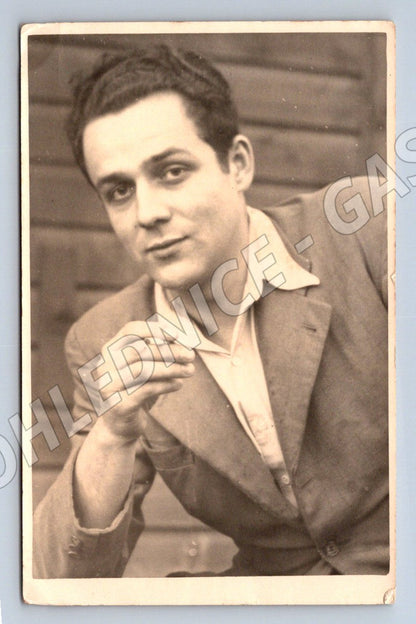 Pohlednice Lípa mladý muž s cigaretou 1941 (P2875)