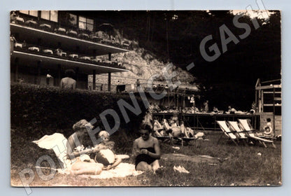 Stará fotografie koupaliště lidé (P2877)