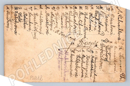 Stará fotografie skupina žáků a dospělých (P2888)