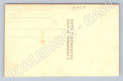 Pohlednice portrét ženy ateliér Ströminger Praha (P2921)