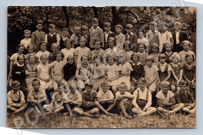 Stará fotografie skupina dětí školní třída (P2937)