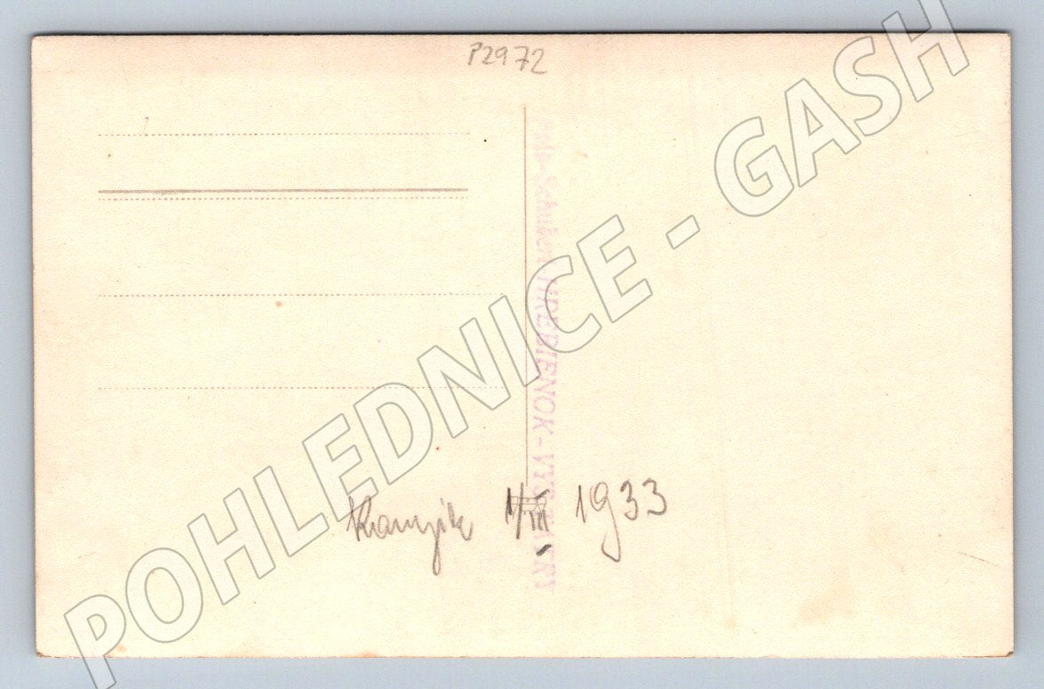 Pohlednice Slovensko Hrebienok muž na sněhu 1933 (P2972)