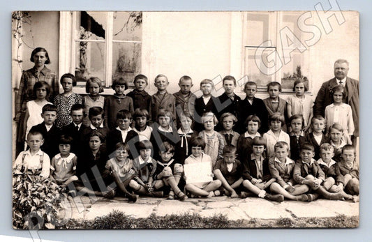 Pohlednice školní třídy 1930 (P2976)