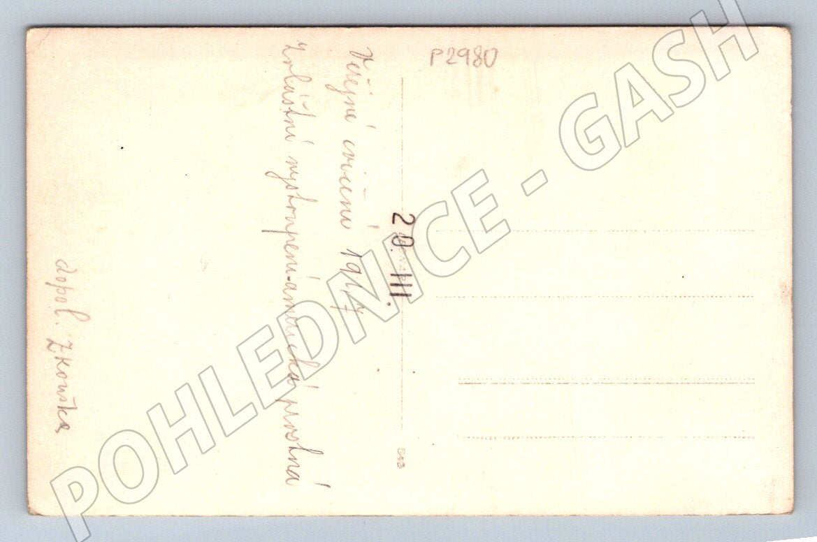 Stará fotografie cvičenci venku 1947 (P2980)