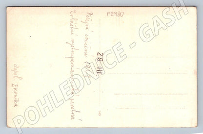 Stará fotografie cvičenci venku 1947 (P2980)