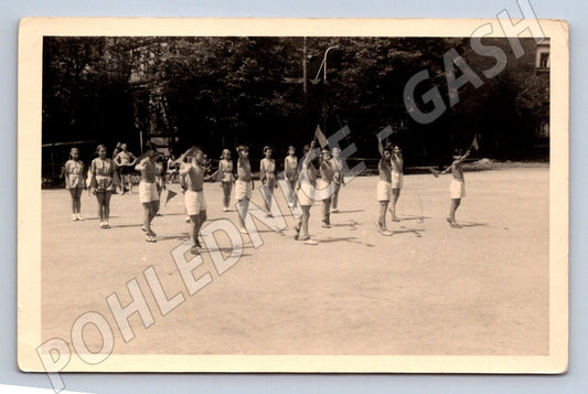 Stará fotografie tělesné cvičení vystoupení 1947 (P2982)