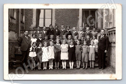 Stará fotografie školní třída 1936-37 (P3023)