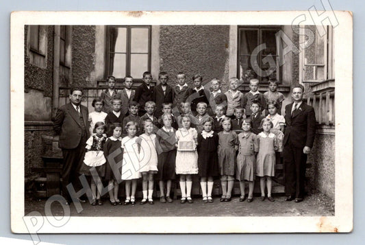 Stará fotografie školní třída 1936-37 (P3023)