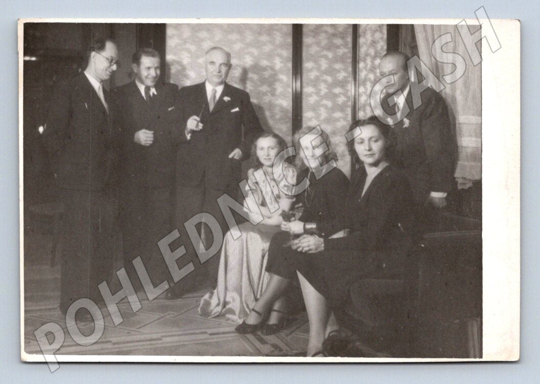 Stará fotografie skupina osob koncert ministerstvo dopravy (P3025)