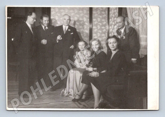 Stará fotografie skupina osob koncert ministerstvo dopravy (P3025)