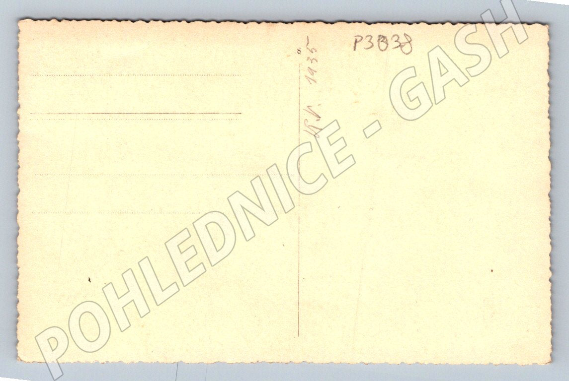 Pohlednice muž s dýmkou 1935 (P3038)