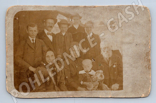 Pohlednice skupina lidí rodinné foto (P3044)
