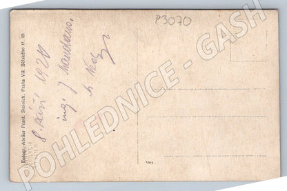Pohlednice Praha svatba 1928 (P3070)