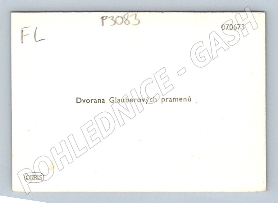 Pohlednice Dvorana Glauberových pramenů (P3083)