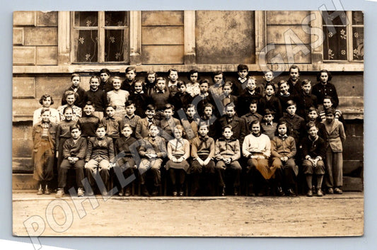 Stará fotografie skupina školáků (P3127)