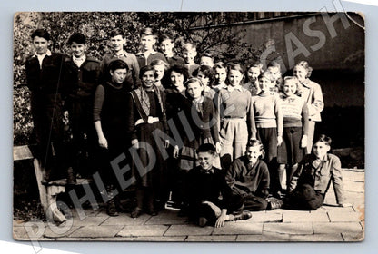 Stará fotografie skupina studentů 1954 (P3176)