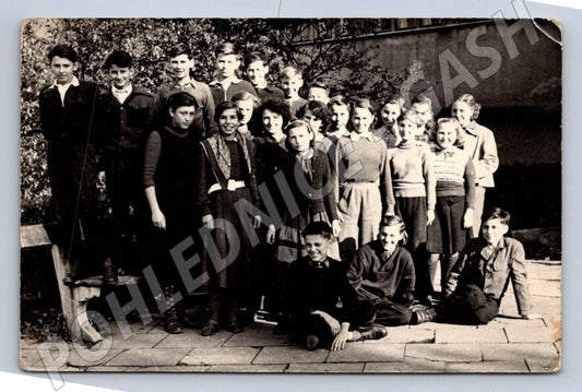 Stará fotografie skupina studentů 1954 (P3176)
