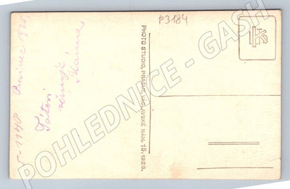 Pohlednice Praha portrét ženy ateliér 1925 (P3184)