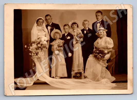Stará fotografie Vinohrady svatební skupina (P3199)