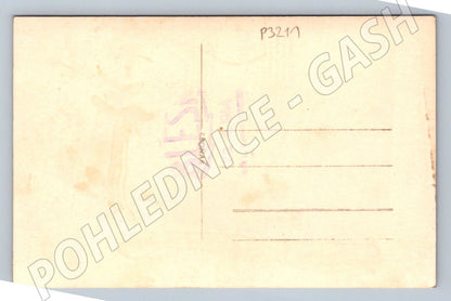 Pohlednice skupina lidi s kyticí (P3211)