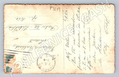 Pohlednice Praha chlapci v listí 1936 (P3219)