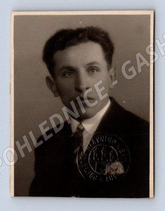 Stará fotografie portrét mladého muže (P3222)