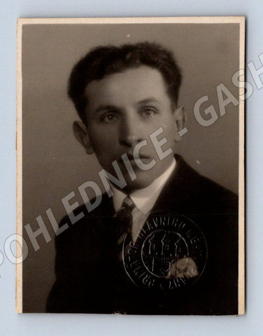 Stará fotografie portrét mladého muže (P3222)