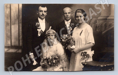 Pohlednice svatební skupina (P3283)