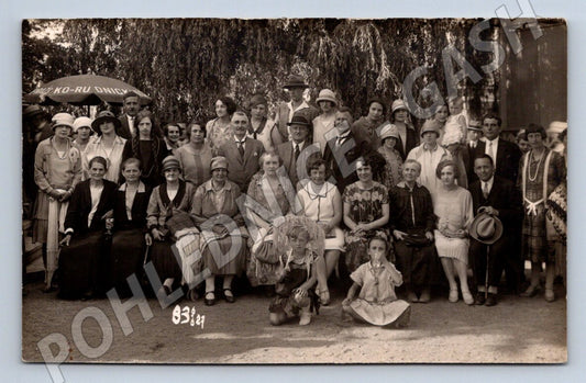 Pohlednice Lázně Poděbrady skupinová fotografie (P3312)