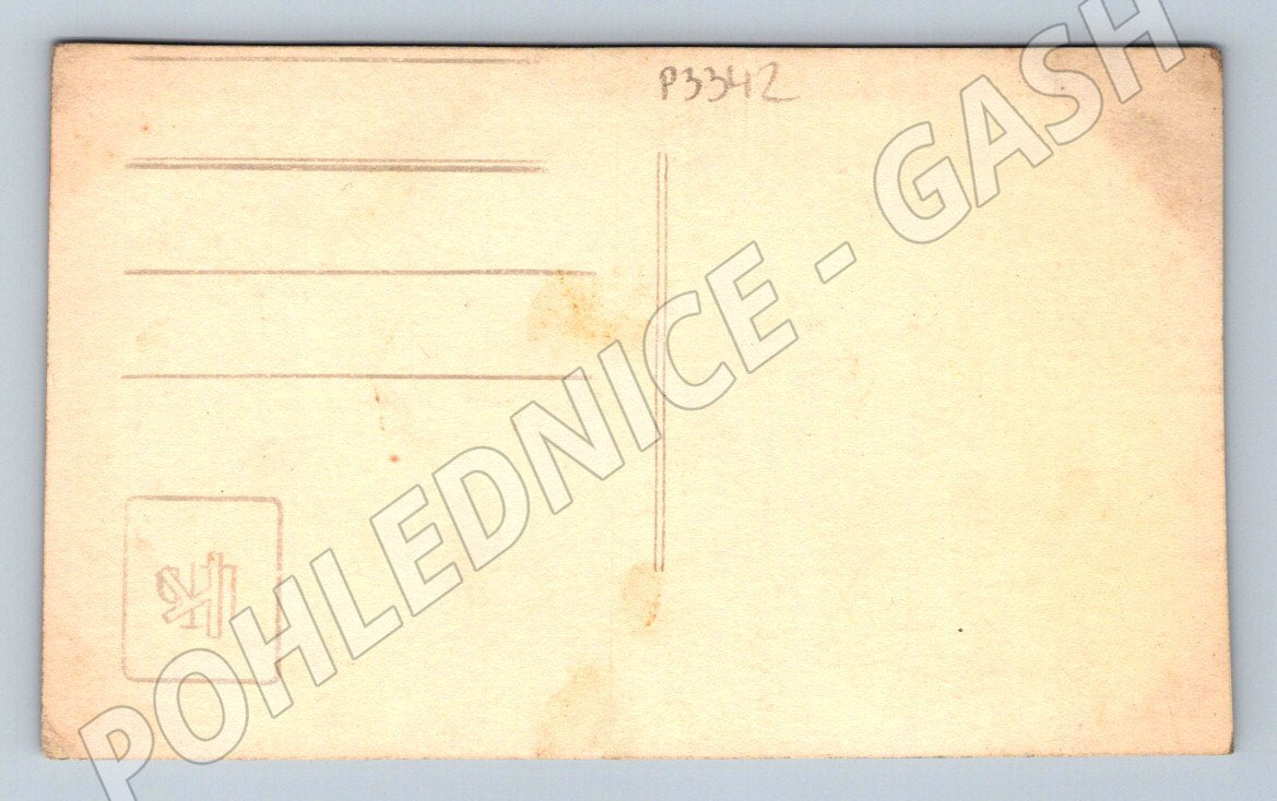 Pohlednice muži s osly (P3342)